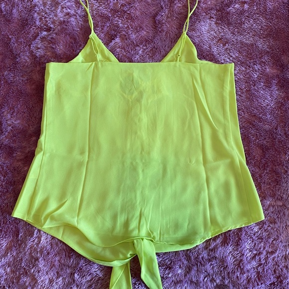 Lime Green button down blouse - Picture 2 of 2